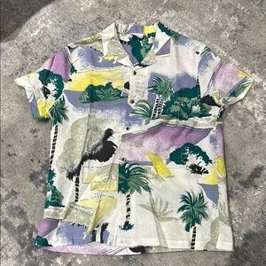 Tropical Print Men's Shirt